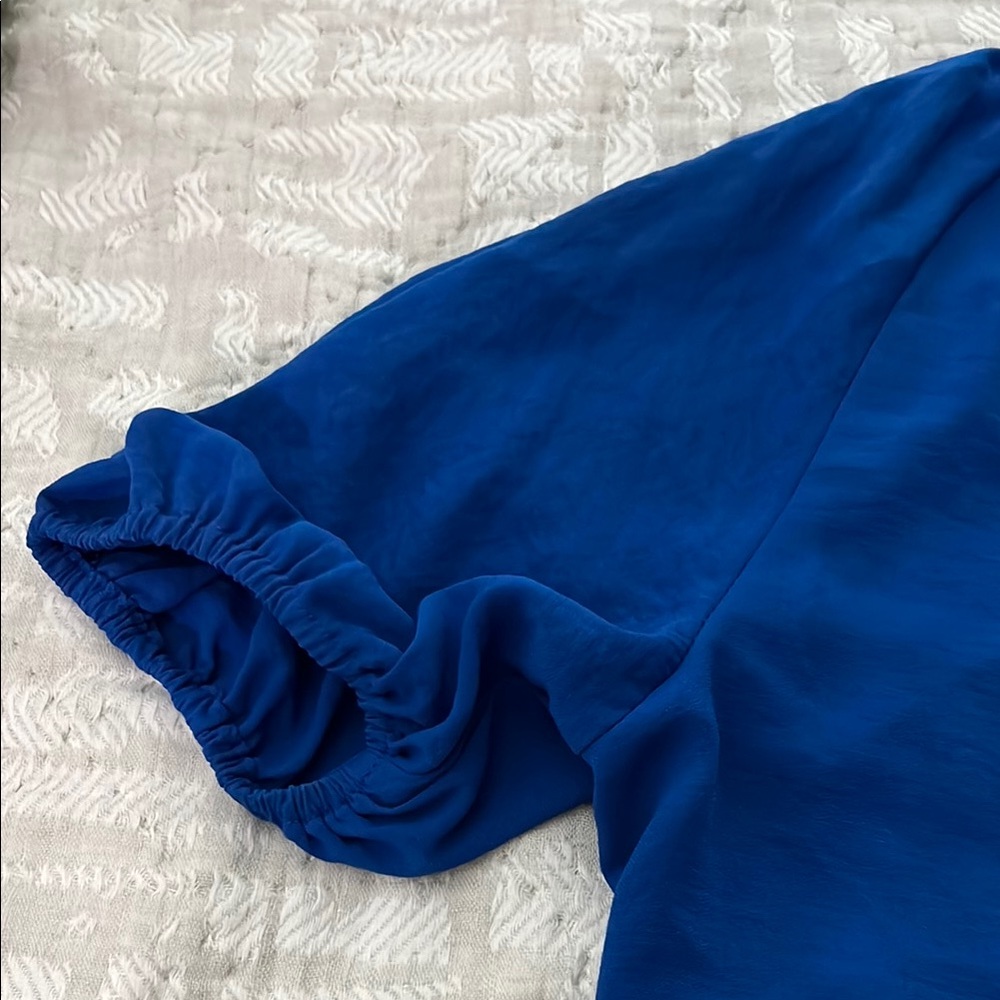 Vibrant Blue Ruffled Dress - Picture 2 of 6